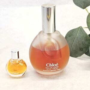 Vtg Rare Discontinued Chloé Eau de Toilette Perfume Karl Lagerfeld 1.7 Oz & Mini